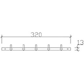 Resim Tema Prima Banyo Askısı 5 li Askılık Bornozluk Mat Siyah Paslanma Siyah 