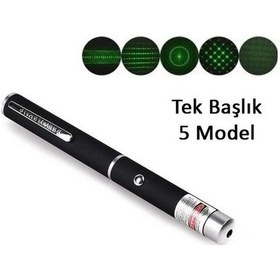 Resim Yeşil Lazer Pointer 3000 Mw 15 Km Etkili Tek Başlık 5 Model Renkli 