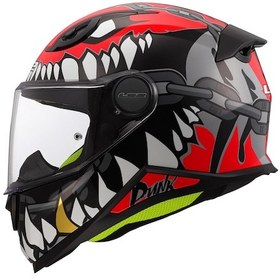 Resim Ls2 Kıd Punk Gri-kırmızı Çocuk Kask Kırmızı 