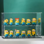 Resim 12 adet MINIONS Silikon Figür Seti, Sarı Karikatür Koleksiyon, Ev ve Araba Dekoru için İdeal, Noel, Çin Yeni Yılı, Doğum Günleri için Mükemmel Hediye 