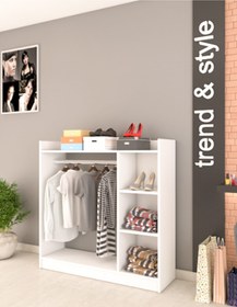 Resim Remaks Pratik 3 Raflı Elbise Dolabı - Beyaz 