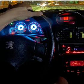 Resim KOTO Peugeot 206 Işıklı Gösterge Paneli Hayalet Ekran Full Ledli 