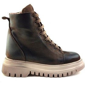 Resim Mammamia 4200 Hakiki Deri Günlük Kadın Bot-Kahverengi Nubuk 