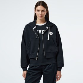 Resim Converse Retro Full-Zip Kadın Siyah Eşofman Üstü 
