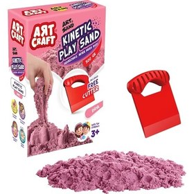 Resim Art Sand Aksesuarlı Pembe Oyun Kumu 500 Gr. - Kinetik Kum Seti - Natural Kum - Doğal Kum Renkli 