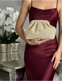 Resim Çanta Trend Kadın Parlak Suni Deri Askılı Clutch Günlük Ve Abiye Çanta 