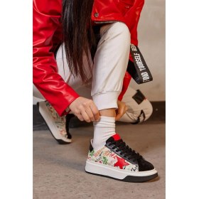 Resim Nilufarr Goose Siyah Süet Kadın Sneaker 