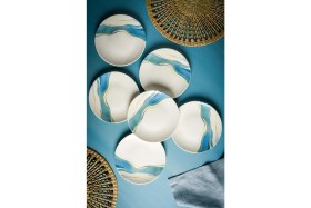 Resim Chichi Home Breeze 6 Parça Porselen Pasta Seti 19 cm 