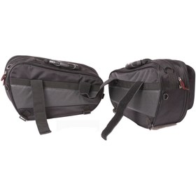 Resim ebakbak Motosiklet Körüklü Soft Yan Heybe Takım Sırt Çanta Olmaz Özellik Yağmurluklu Motor Tur Çantası 