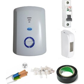 Resim Damla Tıtanıum Elektrıklı Şohben 4 mt Kablolu Tam Takım Set 