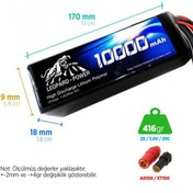 Resim Leopard Power 10000 mAh 7.4V 2S 25C UAV & Multirotor Lityum Polimer Lipo Batarya Pil 