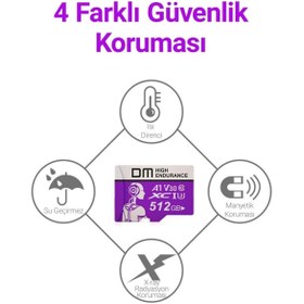 Resim Genel Markalar 512gb Class 10 A1 V30 95mb/s Micro Sd Hafıza Kartı 