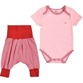Resim Organicera Organicera Organik Body & Şalvar Pantolon 2Li Set,Pembe & Krem Çi Krem - Pembe 