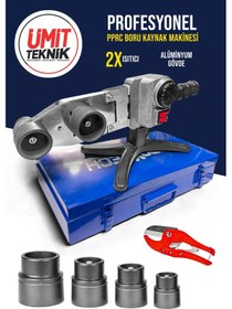 Resim 1500w Büyük Boy Metal Gövde Turbo Çift Residans Pprc Plastik Boru Kaynak Makinesi Diş Açma Takım 