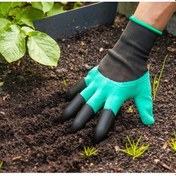 Resim Toprak Kazma Ekme Çapalama İçin Korumalı Bahçe Eldiveni 