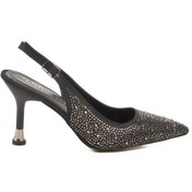 Resim Florin Siyah Taş İşlemeli Kadın Abiye Ayakkabı Çok Renkli 