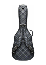 Resim Klasik Gitar Çantası-kılıfı-kalın-gigbag-mavi Kapitoneli-suni Deri 