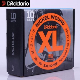 Resim D'Addario EXL110-10P XL Nickel Serisi Elektro Gitar Tel Seti (10-10 - Nickel Wound) 