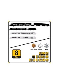 Resim Cat Da07901 Profesyonel Metal/ahşap Kesme Tilki Kuyruğu Testere U 