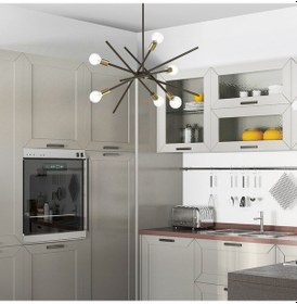 Resim Meter 6 Lı Siyah Eskitme Duylu Sarkıt Modern Yatak Odası Mutfaksa 