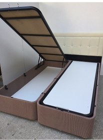 Resim Bengimobilya Baza Başlık Standart Silinir Kumaş Model Kapiton Metal Transmisyo 