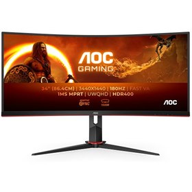 Resim AOC 34 inc CU34G2XP/BK 1ms 180Hz FreeSync Premium WQHD VA Curved Gaming Monitör AOC 34 inc CU34G2XP/BK 1ms 180Hz FreeSync Premium WQHD VA Curved Gaming Monitör