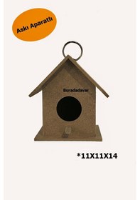 Resim Ahşap Kuş Evi Yuvası Boyanabilir Çocuk Etkinlik 