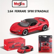 Resim Bburago 1:64 Ferrari SF90 Stradale, Lamborghini FKP37 Minyatür Metal Araba Modeli, Koleksiyon Hediyeleri 