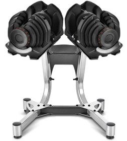 Resim Bezt Pro Sports Ayarlanabilir Dambıl Seti 2 x 24 Kg Siyah + Stand 