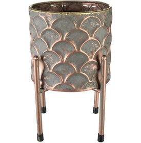 Resim Lauri Lila Metal Saksı 