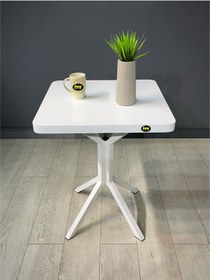 Resim Zeren Kare Balkon Masası Mutfak Yemek Masası 60 Cm 