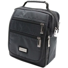 Resim Seventeen 2249-26 Keten Kumaş Orta Boy El Ve Omuz Askılı Erkek Çanta Siyah 