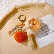 Resim Silver1 Gıoıo Yeni Ipek Eşarp Anahtarlık Kişiselleştirilmiş Inci Papyon Çanta Çekicilik Dokuma Anahtarlık (Yurt Dışından) 