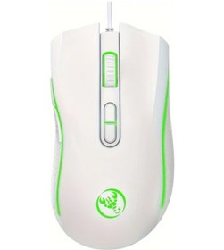 Resim Sinuoshop Hxsj-a869 Sağ El Kablosuz Optik Mouse Beyaz Ergonomik Hayvan Baskı Işık Usb Şarjlı Diğer 