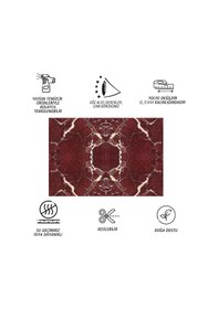 Resim Tink Kendinden Yapışkanlı Bordo Desenli Pvc Panel 41x62 Cm 
