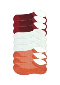Resim 9 Adet Çocuk Sneaker Patik Çorap Bordo Beyaz Turuncu Açık Beyaz 