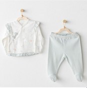 Resim Andywawa Ac25508 Sıde Snap Set Love Family 2'li Zıbın Set Mint 