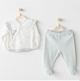 Resim Andywawa Ac25508 Sıde Snap Set Love Family 2'li Zıbın Set Mint 