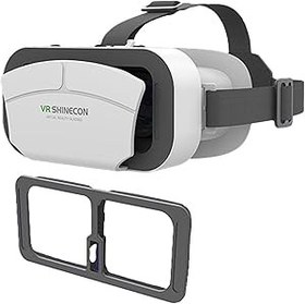 Resim 3D VR Sanal Gerçeklik Kulaklığı - Yetişkinler İçin Ayarlanabilir VR Kulaklık | VR Gözlükler | Cep Telefonu Yardımcı Çerçeve | 4.5-7.0 İnç Ekranlı Tüm Akıllı Telefonlar İçin Uygun Rahat VR Gözlükleri 