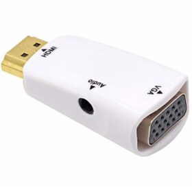 Resim Hdmi To Vga Monitör Çevirici Dönüştürücü Adaptör 