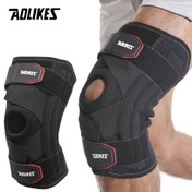 Resim 1 Adet AOLIKES Ayarlanabilir Kompresyon Dizlik - Bisiklet ve Koşu İçin, Yay Destekli, Siyah, Havalandırma Delikli, Esnek Kayışlar, Destekleyici ve Nefes Alabilen Tasarım, Spor için Dizlik, Hafif Destek,Dayanıklı Kayışlar,Fitness Tutkunları 