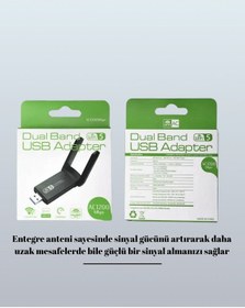 Resim Csmtex Usb Wifi Adaptör 1200 Mbps Hız 