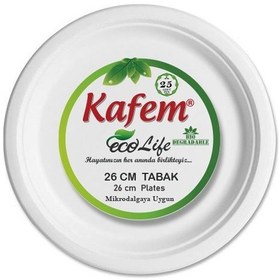 Resim Kafem Ekolojik Karton Tabak 26 CM 25 Adet 