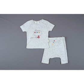 Resim BEBEZADE BABY Kopya - Erkek Bebek Klimalı Gemi Işlemeli 2'li Takım 