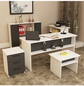 Resim KALENDER DEKOR MERKÜR-1-2-3-4-5 OFİS BÜRO MASASI TAKIMI MRK14 