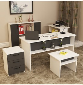 Resim KALENDER DEKOR MERKÜR-1-2-3-4-5 OFİS BÜRO MASASI TAKIMI MRK14 