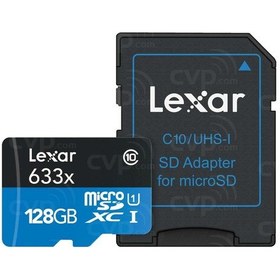 Resim Lexar 128Gb 633X Microsdxc Uhs-I High Speed With Adapter 