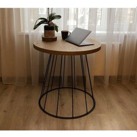 Resim Yuvarlak Yemek Masası Metal Masa Ayağı Tel Ayak 