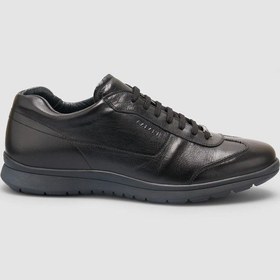 Resim Cabani %100 Hakiki Deri Siyah Erkek Sneaker Siyah 