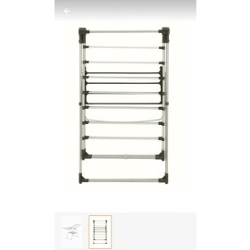 Resim UltraNova Gri Alüminyum Kurutmalık 60x120, Dayanıklı ve Hafif Bahçe ve Mutfak Kullanımı 